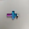 Pingente de Cruz de Pedra Natural, Joias de Cristal Multicoloridas, Acessórios para Miçangas Artesanais DIY, Acessórios de Colar Modernos e Versáteis