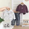 Traje de Primavera y Otoño para Niño 2025 Otoño Nuevo Estilo Infantil Sudadera con Capucha Manga Larga Conjunto de Dos Piezas Una Pieza Dropshipping