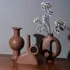 Vaso de Cerâmica Estilo Novo Chinês Retrô Salpicado, Decoração Estilo Wabi-Sabi, Vaso Cerâmico Rústico para Hall de Entrada para Arranjo de Flores e Hidroponia