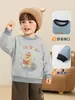 Sudadera con forro polar Kaka Panda para niños, ropa de invierno para niños, top cálido de invierno para niñas, ropa de otoño/invierno para bebés y niños pequeños