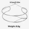 Pulsera de Acero Inoxidable 304 Europeo y Americano Doble Bobina para Mujer Oro 18k Diseño Simple Sentido C- Forma Abierta Ajustable