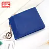 2025 Llavero con Cremallera y Tarjetero de Patrón Cruzado Simple para Mujer, Ranuras Múltiples para Tarjetas, Billetera Compacta Ultra-Delgada para Monedas y Llaves