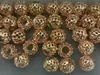 Contas Ocas Preserva-Cor Preenchidas com Ouro 18K Contas Douradas DIY Contas Artesanais Contas Flor Oca Acessórios para Joias Contas Soltas Contas Espaçadoras