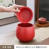 Tarro de Residuos de Té de Cerámica Separación de Agua de Té de Escritorio con Tapa de Filtro Cubeta de Agua para Mesa de Té Cubo de Agua Residual Cenicero Accesorios para Juego de Té