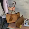 Bolso Tote de Gamuza Cruzada Gran Capacidad Estampado de Leopardo Retro Bolso de Hombro Moda Bolso de Mano para Viajes al Trabajo Venta al por Mayor de Fábrica para Mujer