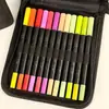 Marcador fino de doble punta transfronterizo, bolígrafo de acuarela lavable, juego especial para dibujar niños, caja de regalo de papelería, venta al por mayor