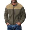 Chaqueta informal con cremallera en el brazo y cuello alto para hombre, de polar, de Amazon, para primavera y otoño, disponible en el mercado transfronterizo.