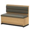 Sofá tipo cabina minimalista moderno contra la pared para restaurantes, restaurantes occidentales, restaurantes de hot pot, cafeterías, tiendas de té de leche, juego de mesa y silla, madera maciza