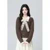 Suéter Feminino Versátil Solto de Temperamento Suave Estilo Coreano 2026 Outono Novo Casual para o Trabalho Cardigan de Tricô Top