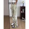 Pantalones casuales holgados de estilo coreano para hombre, pantalón de pierna ancha, a la moda, combinable con todo, de verano, con colgante fino, novedad de 2024