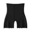 Pantalones cortos tipo bóxer de seda helada de cintura alta para mujer, entrepierna de algodón transpirable, sin costuras, pantalones de yoga moldeadores, levantamiento de glúteos, control de abdomen, pantalones de seguridad moldeadores