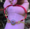 Pulsera de Hilo Rojo para el Año de Nacimiento, Pulsera de Hilo Rojo Tejida a Mano con Hebilla de Paz de Jade Hetian, Regalo para Hombres y Mujeres, Pulsera de Pareja, Mayoreo