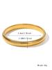 Pulsera Ancha Elástica de Acero de Titanio Popular Transfronteriza Europea y Americana para Mujer Anillo de Rayas Verticales Público Exagerado de Lujo Ligero de Nicho