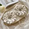 Scrunchie de cetim com bolinhas estilo francês casual para mulheres, novo modelo 2026, elegante e versátil para prender um coque