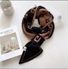 Bufanda para mujer otoño e invierno doble cara cálida bufanda pequeña pata de gallo tablero de ajedrez a cuadros borde biselado protección de cuello versátil bufanda pequeña