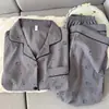 Pijama de Gaze de Algodão Puro com Desenho de Dachshund e Nuvem para Mulheres 2026 Novo Outono/Primavera Mangas Longas Cardigan Roupa de Casa Verão