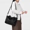Bolsa tote grande transfronteiriça de couro genuíno, bolsa de ombro retrô fashion, bolsa de mão para o dia a dia, bolsa transversal casual para mulheres