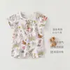 Ropa de Verano para Recién Nacidos, Mameluco de Gasa Transpirable, Pelele para Bebé de un Mes, Pelele para Bebé de 100 Días