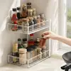 Estante de almacenamiento para cocina, organizador multifuncional para condimentos, estante de almacenamiento para frascos de especias, estante de especias de capas para encimera del hogar
