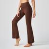 Calça Longa Micro-Flare Feminina, Cintura Alta, Sensação de Segunda Pele, Elástica, Yoga, Pilates, Fitness, Secagem Rápida, Emagrecedora
