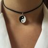 Joyería Transfronteriza Europea y Americana Moda Todo-partido Tai Chi Ocho Trigramas Colgante Cadena de Cuello Personalizado Simple Cadena de Cuerda de Algodón de Terciopelo