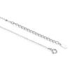 Collar de cadena lisa de plata esterlina S925 para clavícula para mujer, colgante sin oro amarillo fino, cadena universal retráctil, cadena desnuda, accesorios de plata