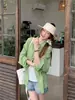 Nueva camisa de verano de estilo coreano retro, holgada, de cuadros azules, manga larga, top tipo chaqueta casual holgado