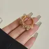 Anel Exagerado de Fio de Cobre Enrolado à Mão Europeu e Americano Anéis Acessíveis Luxo String Cristal Anel Elegante Personalizado