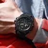 Reloj Electrónico Luminoso de Doble Pantalla Transfronterizo Cronometraje para Deportes al Aire Libre Impermeable Multifuncional a Prueba de Golpes Reloj para Estudiantes