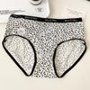 Ropa interior de algodón transpirable con estampado de leopardo y entrepierna antibacteriana para mujer, hipoalergénica, antibacteriana, cómoda, de cintura media, para exportación