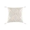 Funda de Almohada Floral de Margarita Bordada Estilo Pastoral de Lujo Ligero Homestay Desgaste Almohada Cojín para Ventana de Bahía Desmontable y Lavable Almohada Cuadrada