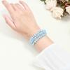 Jingde joyería cuentas de jade natural pulsera multicírculo para mujer simple jade seda dorada jade hielo pulsera joyería al por mayor