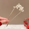 Modelador de Coque para Cabelo Artefato de Fixação Cabeça de Bola Pente Preguiçoso Feminino Pente de Inserção de Quatro Dentes Ferramenta em Forma de U Acessório de Cabelo Grampo de Cabelo