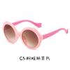 Nuevas gafas de sol de estilo coreano con montura ovalada grande para niños, gafas de sol decorativas con pintura de amor para mujer, lindas gafas de sol para niños para exteriores
