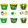 Novo Anel de Cupcake Temático Irlandês Anel de Cupcake St. Decoração do bolo do dia de Patrick