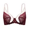 Nuevo Sujetador de Encaje Sexy Europeo y Americano con Aros Laterales que Recogen el Pecho, Ultra Delgado, Ropa Interior para Mujer, Hace que los Pechos Grandes Parezcan Más Pequeños
