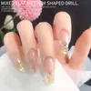 Joias de unha mistas atacado tamanho grande pequeno vidro cor champanhe aurora diamante formato especial acessório de unha diy