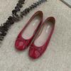 Zapatos de Tacón Plano con Moño y Punta Cuadrada para Mujer, Zapatos Planos, Tacón Bajo, Suela Suave, Zapatos de Ballet para Boda, Cómodos para Conducir, para Mujeres Embarazadas, Todas las Estaciones