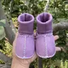 Zapatos para bebé y niño pequeño de otoño e invierno con pelo integrado, forro polar, rizo grueso, suela suave de algodón, zapatos y calcetines