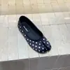 Sapatos Baixos Estilo Ballet com Bolinhas Pretas para Mulheres, Novo Modelo de Outono, Sapatos Mary Jane Elegantes e Delicados que Combinam Bem com Vestidos