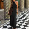 Vestido cruzado sin mangas con cuello halter, superventas transfronterizo, nueva colección 2026, vestido largo sexy de espalda descubierta, ropa para mujer al por mayor
