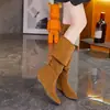 Botas altas hasta la rodilla para mujer, nueva colección otoño/invierno 2026, punta fina, elásticas, botas largas con pedrería, elegantes y versátiles, botas de moda de caña alta