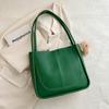 Textura de cor sólida all-match ins shoulder bag feminina 2024 primavera nova elegante simples saco axilar tote bag moda