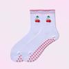 Calcetines de Media Pantorrilla para Mujer, Calcetines de Pilates, Calcetines de Yoga Profesionales Antideslizantes, Calcetines de Piso Bordados Transfronterizos para Deportes de Interior y Fitness, Verano