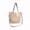 Bolsa de Lona con Cadena de Bolas Estilo Japonés Bordado de Nailon Bolsa de Compras Ecológica Bolso Tote de Hombro Único Cruzado para Viajes