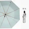 Sombrilla de titanio plateado de doble capa para mujer, protección UV, doble uso para sol y lluvia, paraguas reforzado resistente al viento y la lluvia, sombrilla de color sólido