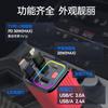 Carregador veicular multifuncional de carregamento rápido para isqueiro de carro, adequado para cabo de dados de celular Apple Huawei, carregador retrátil