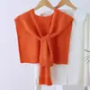 Chal de punto pequeño a rayas de primavera y verano decoración exterior de verano chaleco de cuello falso combinable para todo bufanda protectora solar para viajes