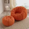 Crema de Calabaza Sofá Perezoso Nórdico Saco de Frijol para Dormitorio, Tatami de Princesa Famoso en Internet para Casas de Alquiler y Apartamentos Pequeños