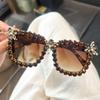 Gafas de Sol Cat-Eye Adornadas con Cristales - Monturas Oversized Hechas a Mano para Fotografía Callejera